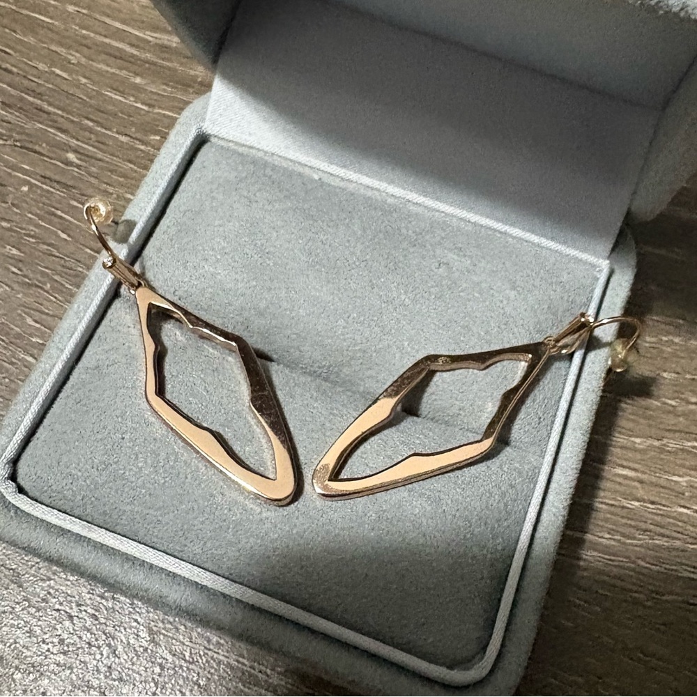 Kendra Scott Open Geometric Drop Earrings - Rose Gold Tone